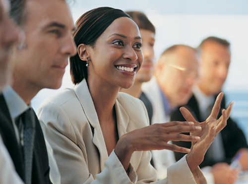 Professional people smiling