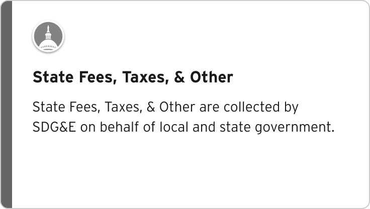 State fees taxes, other