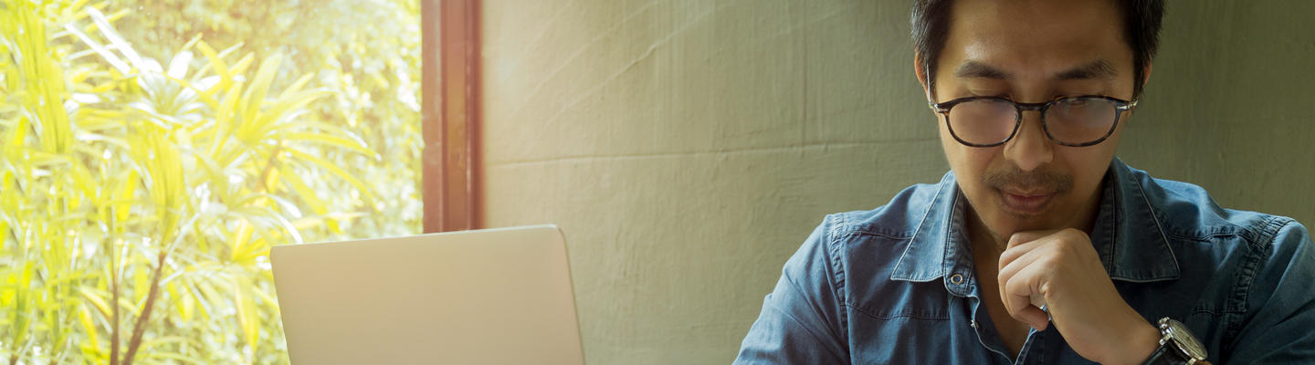 Man using a laptop