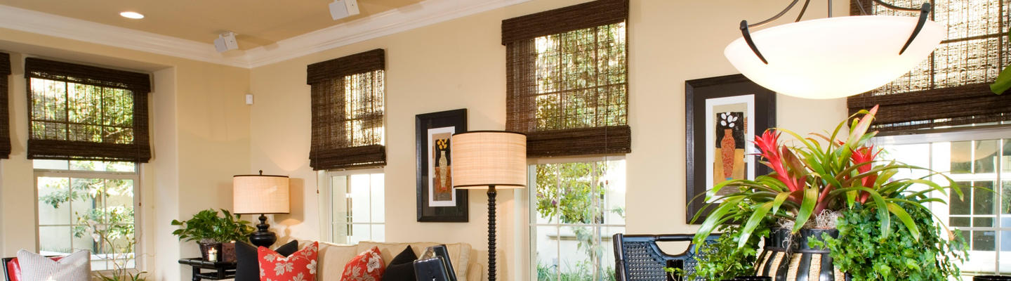 Interior living room with lamps