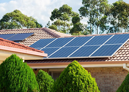 Solar Panels on Roof of Home