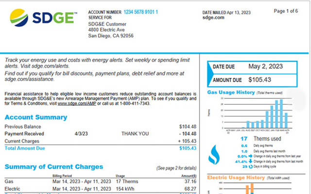 sample bill