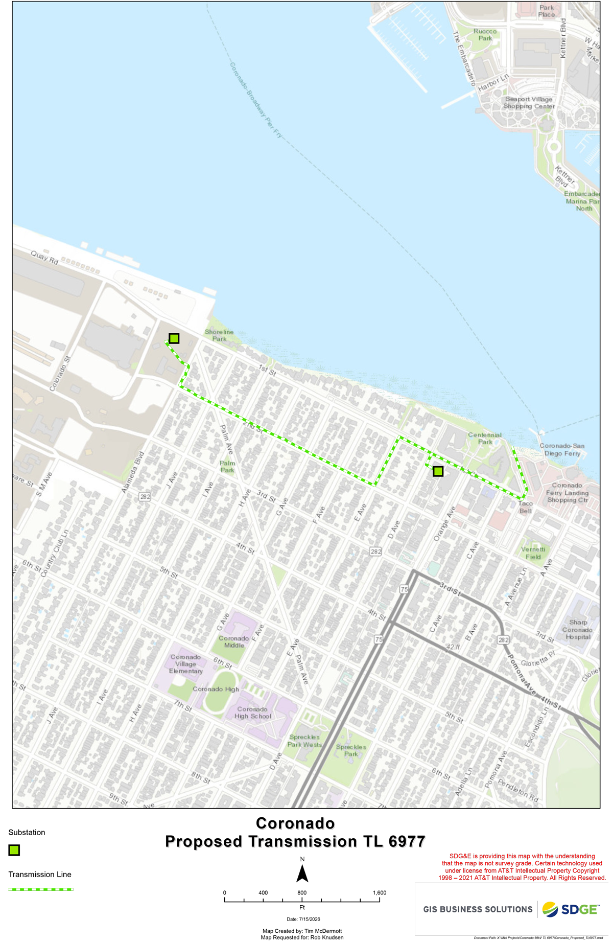 Coronado TL6977 project map